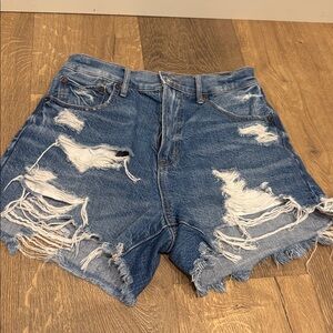 American Eagle Outfitters Blue Denim Boyfriend Shorts